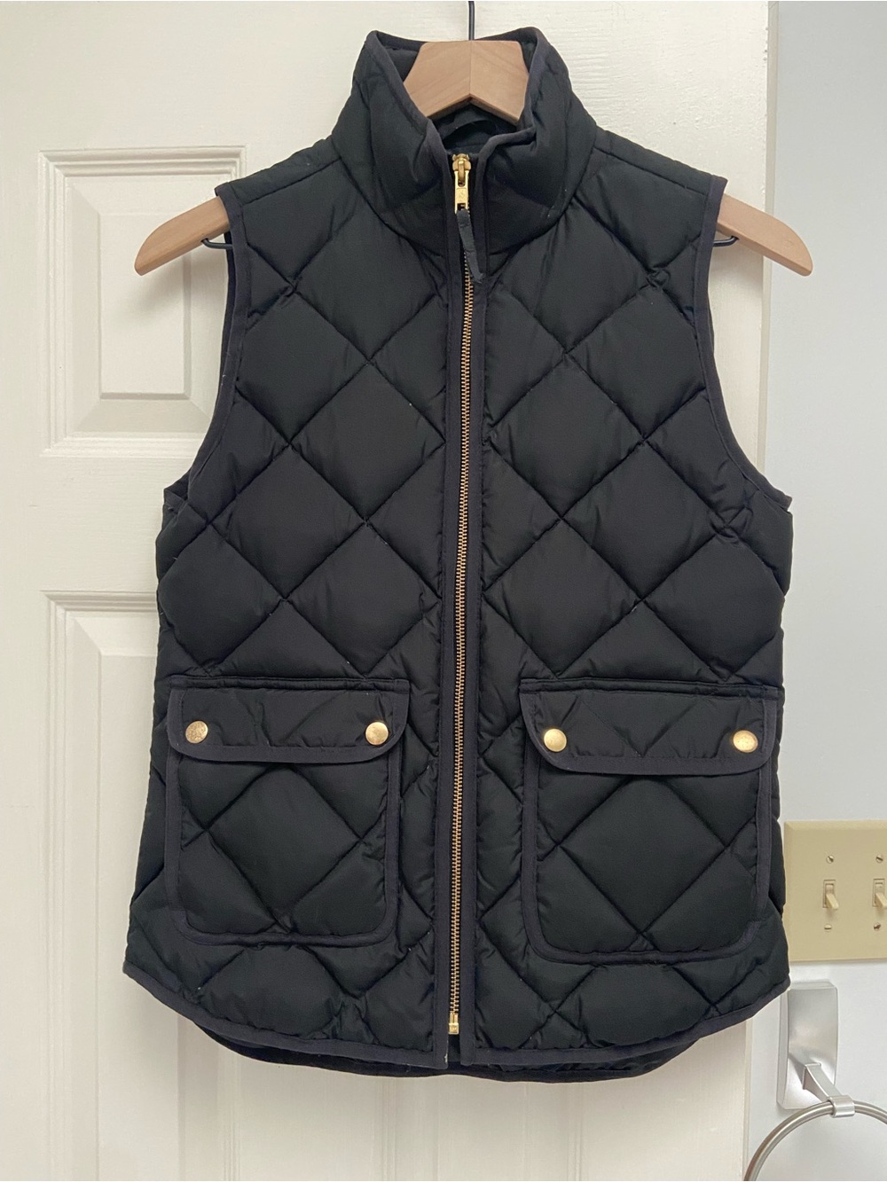 J.Crew Black Quilted Puffer Vest